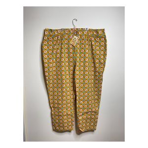 Brand NEW with Tags LUCY YAK retro pattern Addison twill  pants 52R / 5X / 6X